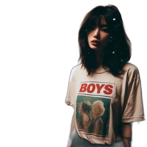 jacket, face, dress, vaporwave transparent PNG cut-out