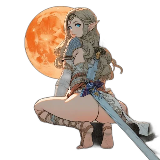 sword, staff, weapon, dress transparent PNG cut-out