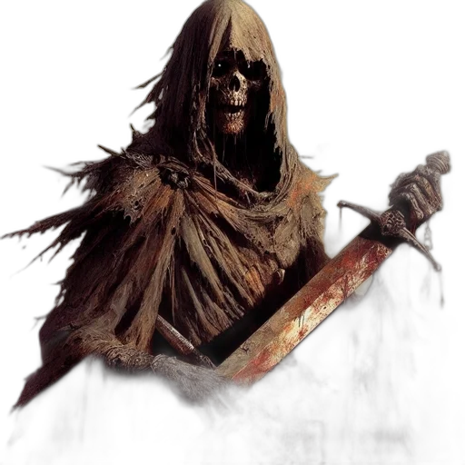 staff, mask, creature, sword transparent PNG cut-out