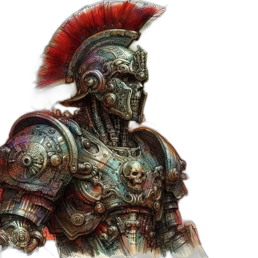 robot, sword, concept art, fantasy art transparent PNG cut-out