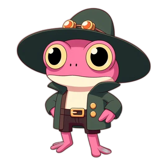 hat, creature, staff, animal transparent PNG cut-out