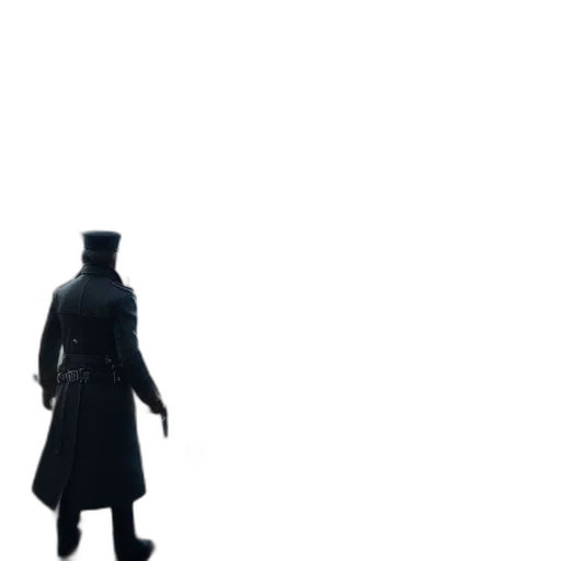 staff, hat, jacket, robot transparent PNG cut-out
