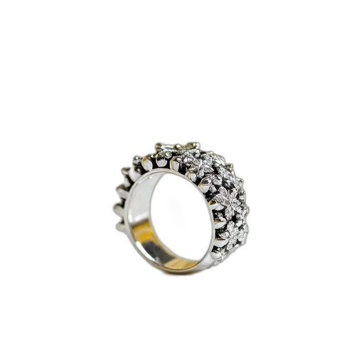 jewelry, crown, 3d render, silver transparent PNG cut-out