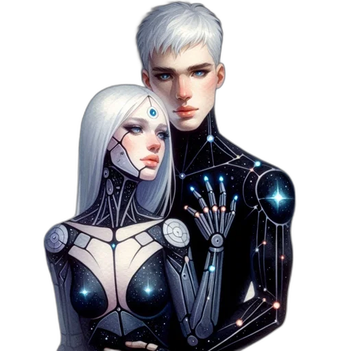robot, cyberpunk, concept art, comic book art transparent PNG cut-out