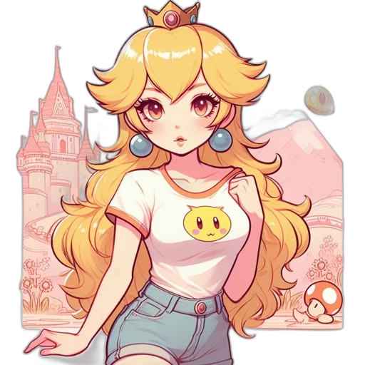 crown, dress, staff, pixel art transparent PNG cut-out