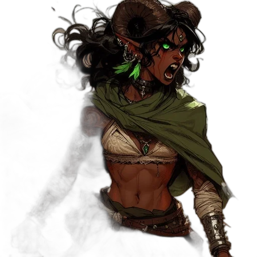 concept art, fantasy art, comic book art, watercolor transparent PNG cut-out