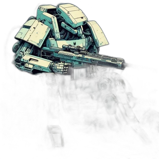 robot, weapon, jacket, concept art transparent PNG cut-out