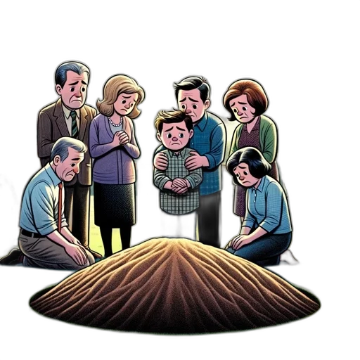 cartoon, concept art, solemn, backyard transparent PNG cut-out