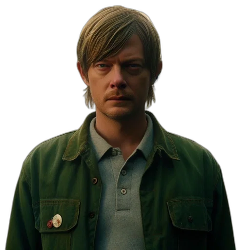 jacket, staff, face, hair transparent PNG cut-out