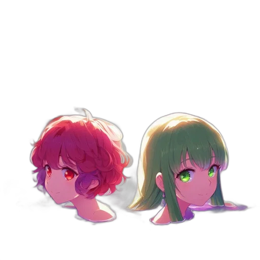 crown, hair, mask, staff transparent PNG cut-out