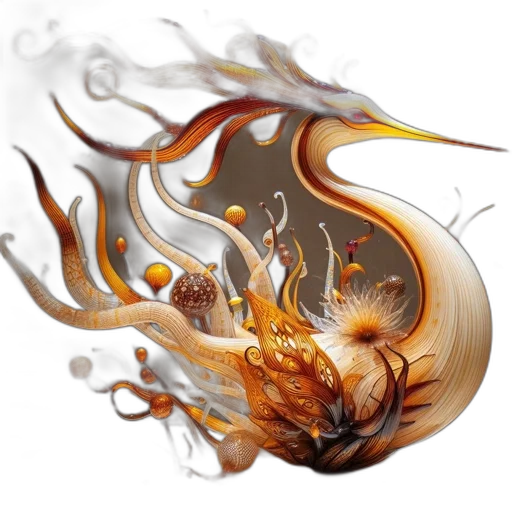 dragon, hair, staff, mask transparent PNG cut-out