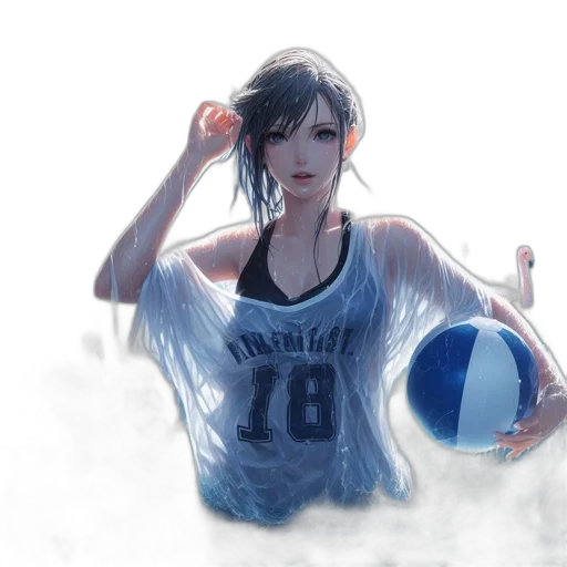 fantasy art, concept art, photorealistic, anime transparent PNG cut-out