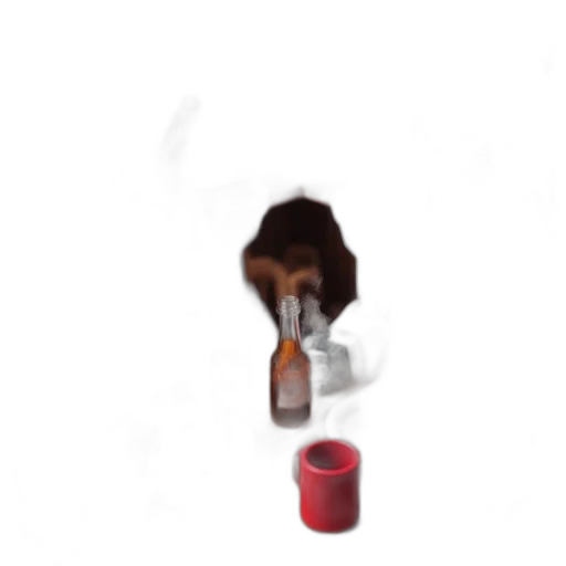 bottle, hair, staff, robot transparent PNG cut-out