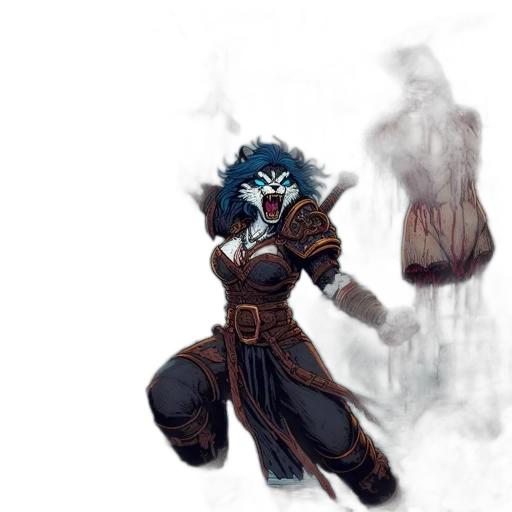 mask, staff, creature, concept art transparent PNG cut-out