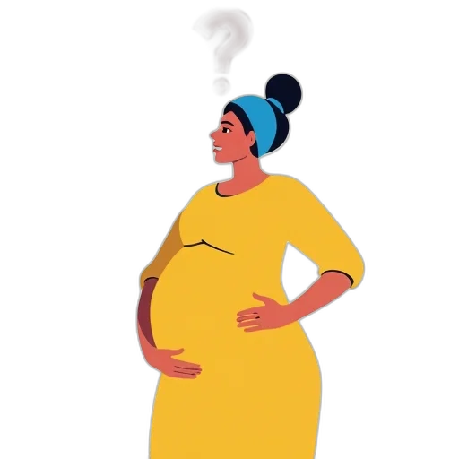 concept art, stylized, illustration, pregnant transparent PNG cut-out