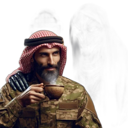 weapon, photorealistic, concept art, camouflage-clad transparent PNG cut-out