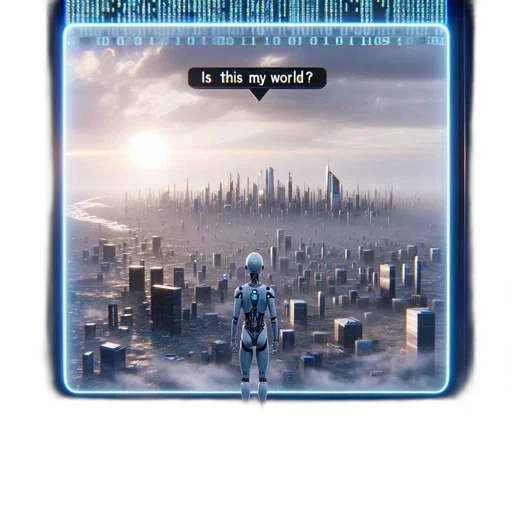 robot, concept art, cyberpunk, 3d render transparent PNG cut-out