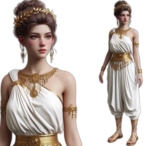 dress, jewelry, concept art, fantasy art transparent PNG cut-out