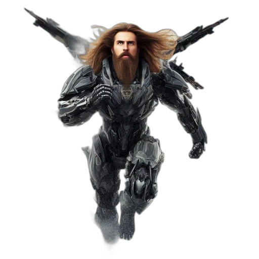 hair, robot, creature, weapon transparent PNG cut-out