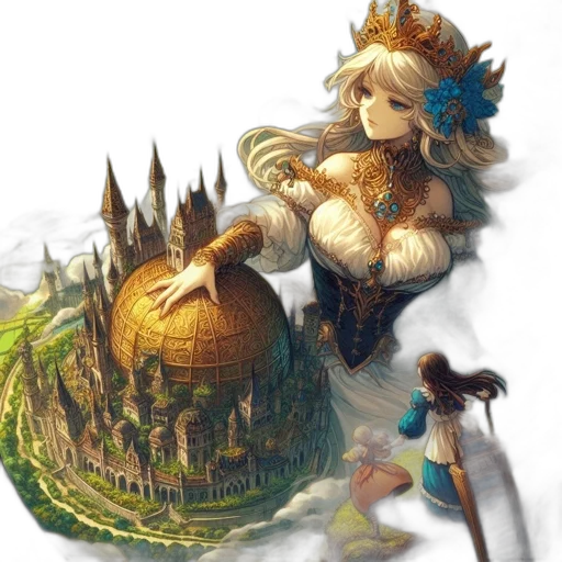 crown, sword, staff, hat transparent PNG cut-out