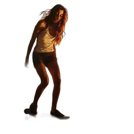 hair, creature, dress, 3d render transparent PNG cut-out