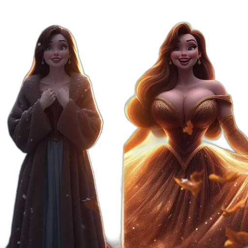 dress, concept art, fantasy art, 3d render transparent PNG cut-out