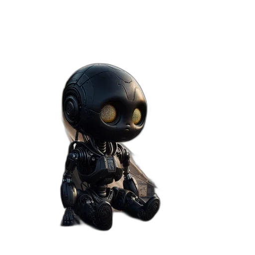 robot, creature, 3d render, concept art transparent PNG cut-out