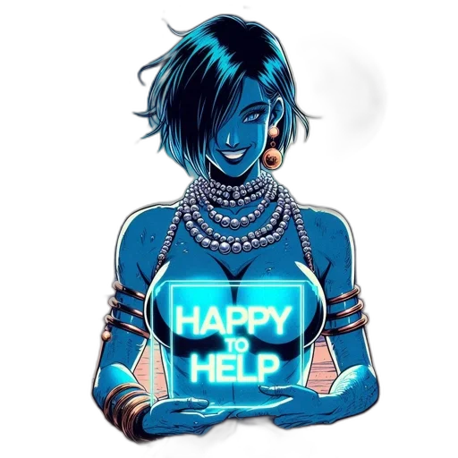 jewelry, staff, robot, cyberpunk transparent PNG cut-out
