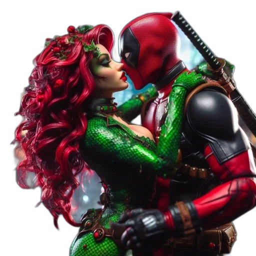 comic book art, concept art, two, distinctive transparent PNG cut-out