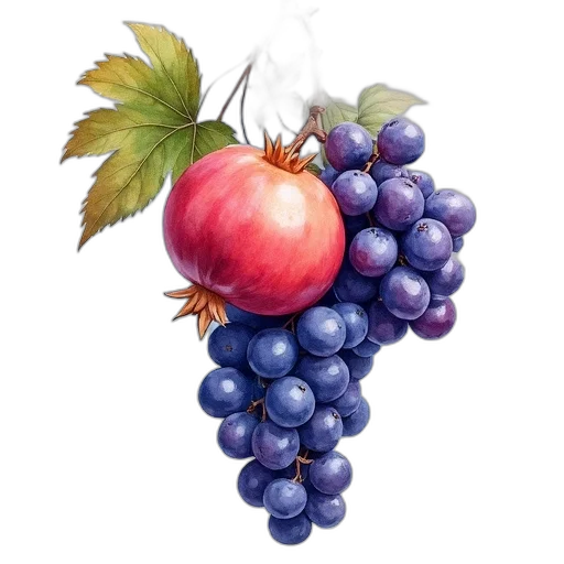 food, crown, photorealistic, watercolor transparent PNG cut-out
