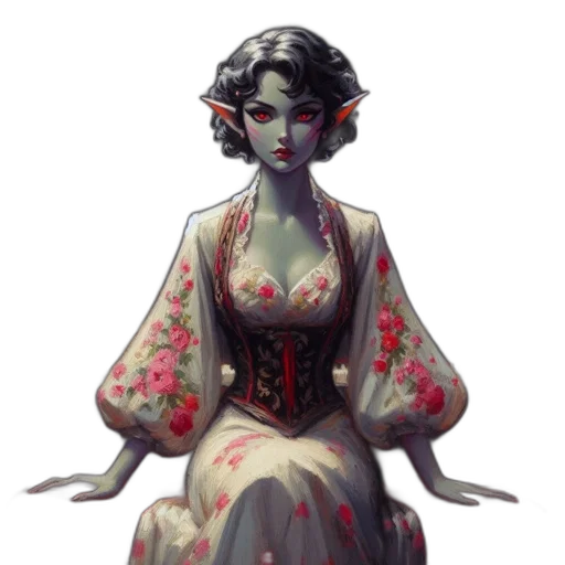 dress, staff, concept art, fantasy art transparent PNG cut-out