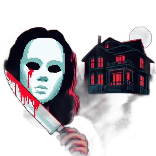 mask, concept art, pixel art, comic book art transparent PNG cut-out