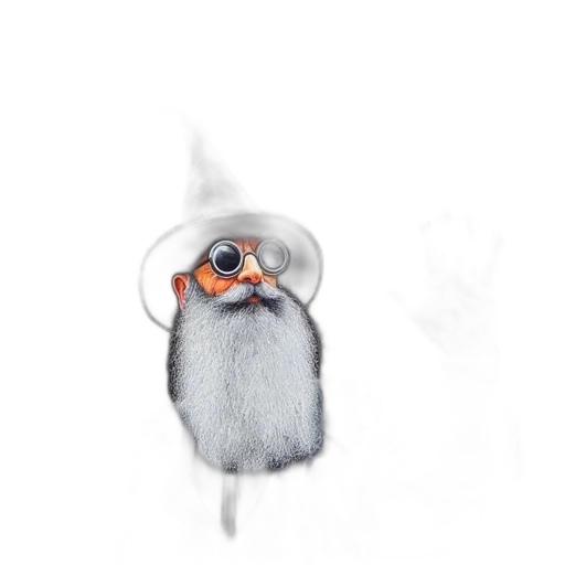 hat, animal, creature, staff transparent PNG cut-out