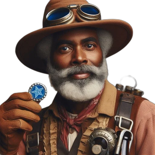 hat, staff, face, jewelry transparent PNG cut-out