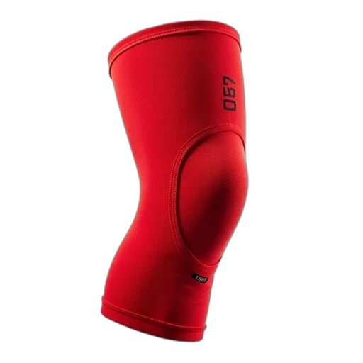 red, knee, brace, textured transparent PNG cut-out