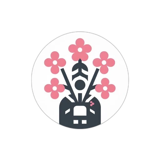 flower, robot, crown, staff transparent PNG cut-out