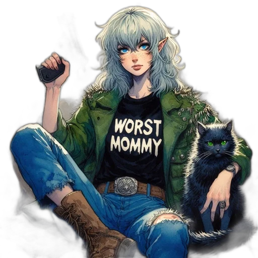 jacket, weapon, animal, anime transparent PNG cut-out