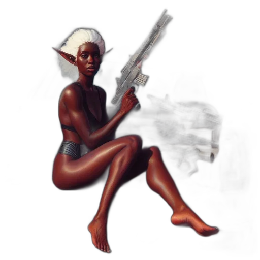 weapon, staff, creature, robot transparent PNG cut-out