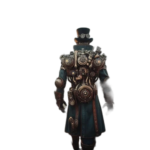 staff, robot, sword, hat transparent PNG cut-out