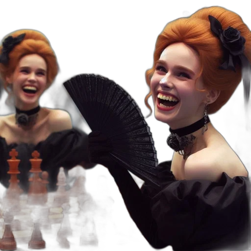 crown, dress, face, concept art transparent PNG cut-out