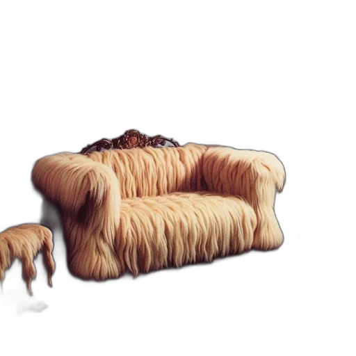 furniture, hair, crown, creature transparent PNG cut-out