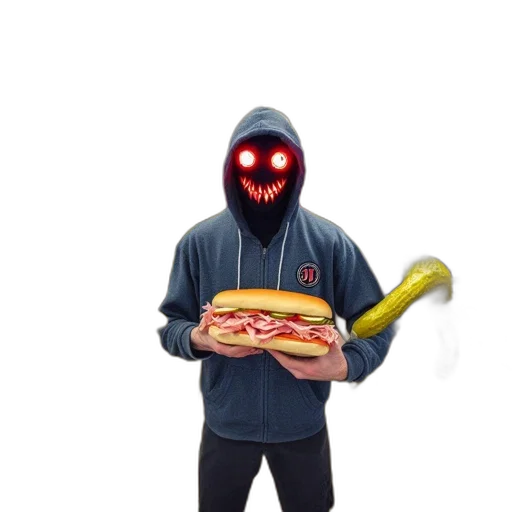 jacket, food, mask, staff transparent PNG cut-out