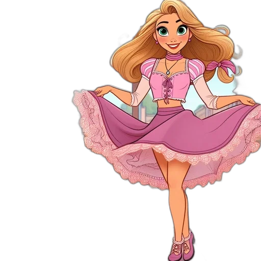 dress, cartoon, concept art, 3d render transparent PNG cut-out