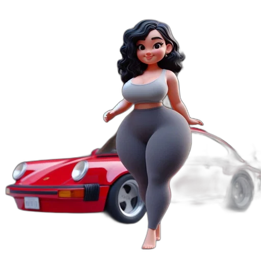 car, dress, concept art, 3d render transparent PNG cut-out