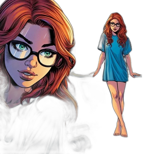 comic book art, concept art, cartoon, fantasy art transparent PNG cut-out