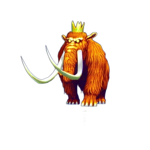 crown, animal, staff, creature transparent PNG cut-out
