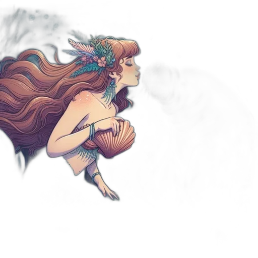 creature, fantasy art, concept art, watercolor transparent PNG cut-out