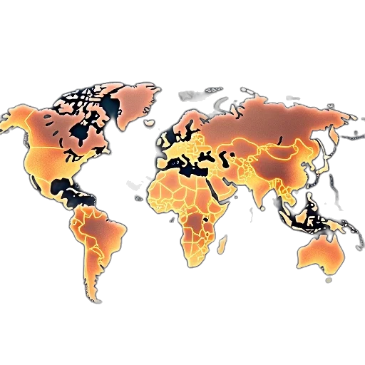 global, map, carbon, monoxides transparent PNG cut-out