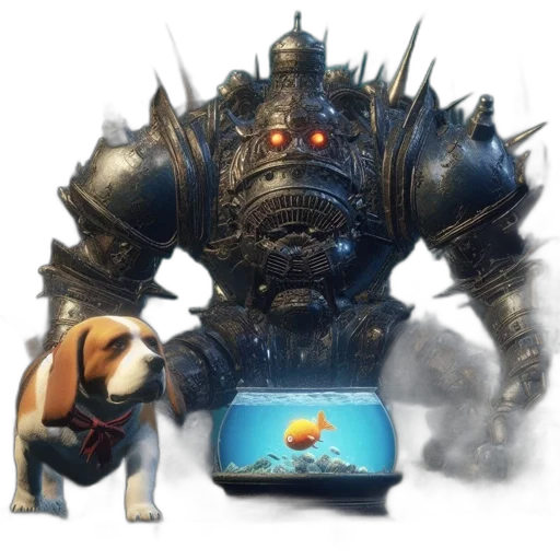 robot, animal, creature, staff transparent PNG cut-out