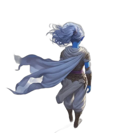 dress, sword, staff, hair transparent PNG cut-out